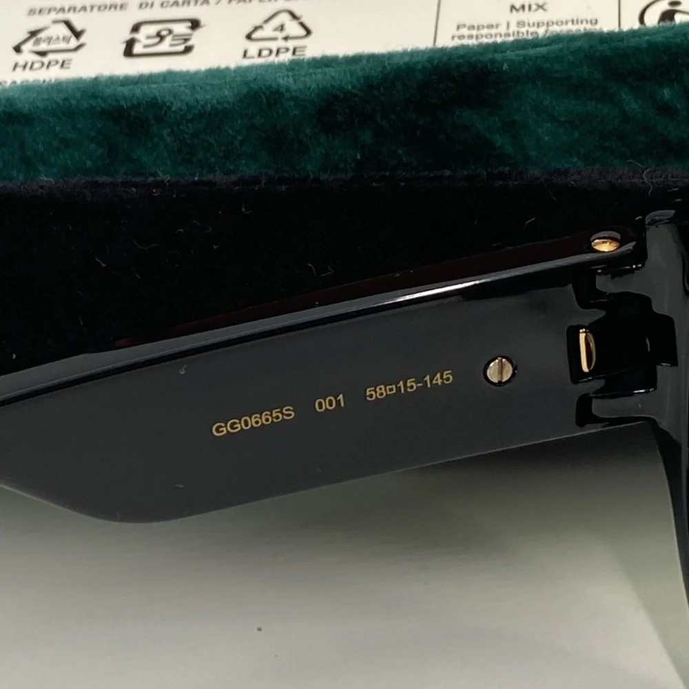 New Authentic Gucci GG0665S-001 58 Men's Sunglasses